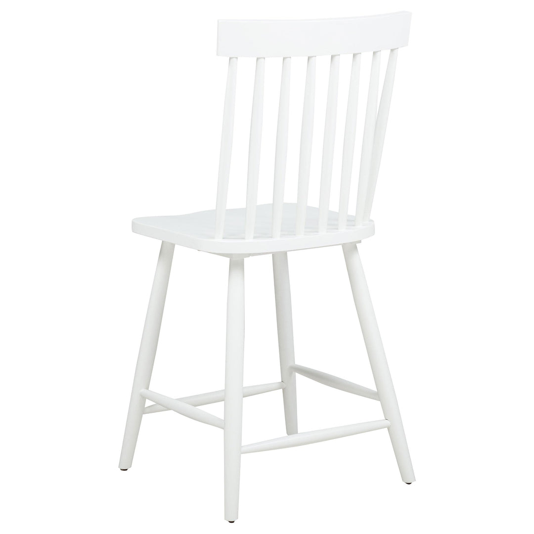 Andrews 5-piece Round Counter Dining Set Light Ash and White