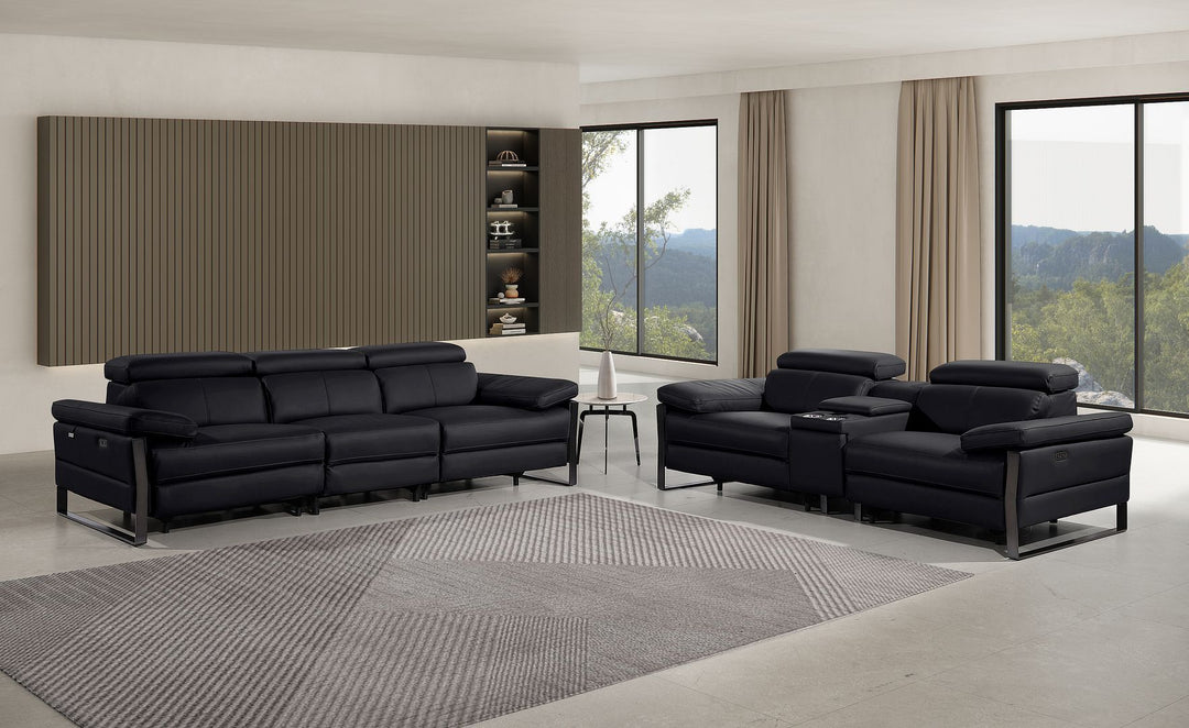 1246 - Modular Power Triple Reclining Sofa And Console Loveseat Set With Power Headrests