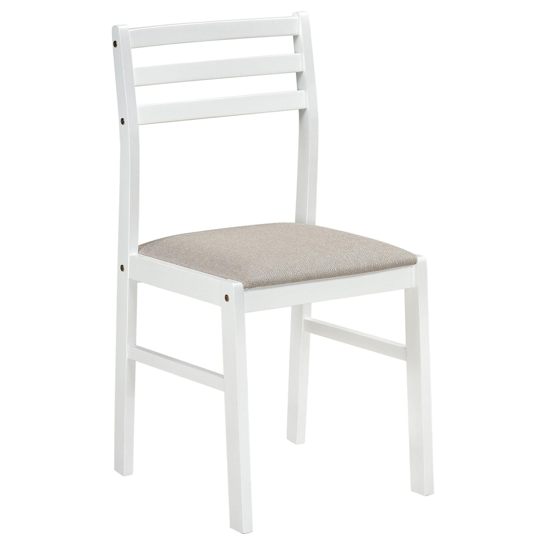 Bucknell 3-piece Round Drop Leaf Dining Table Set White