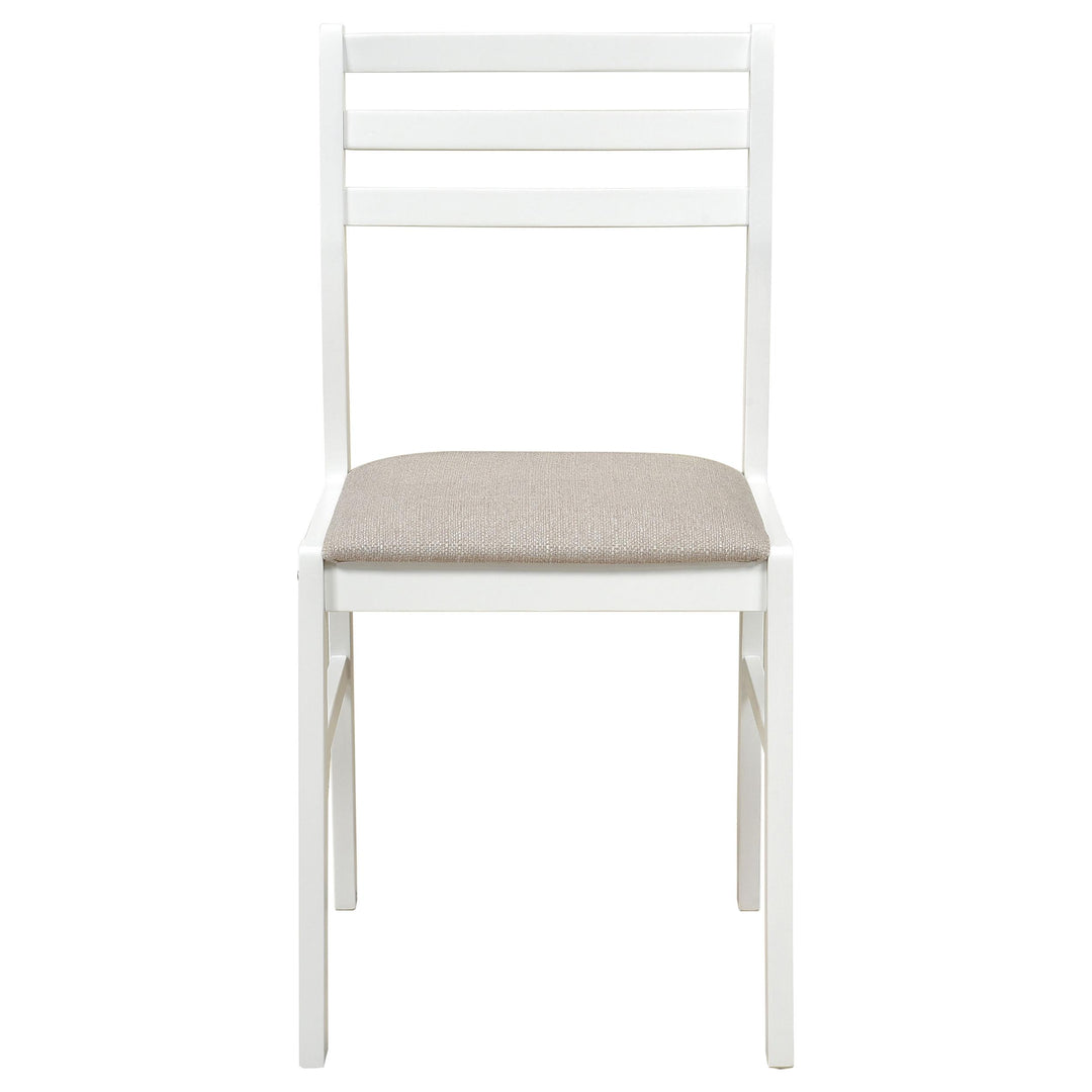 Bucknell 3-piece Round Drop Leaf Dining Table Set White