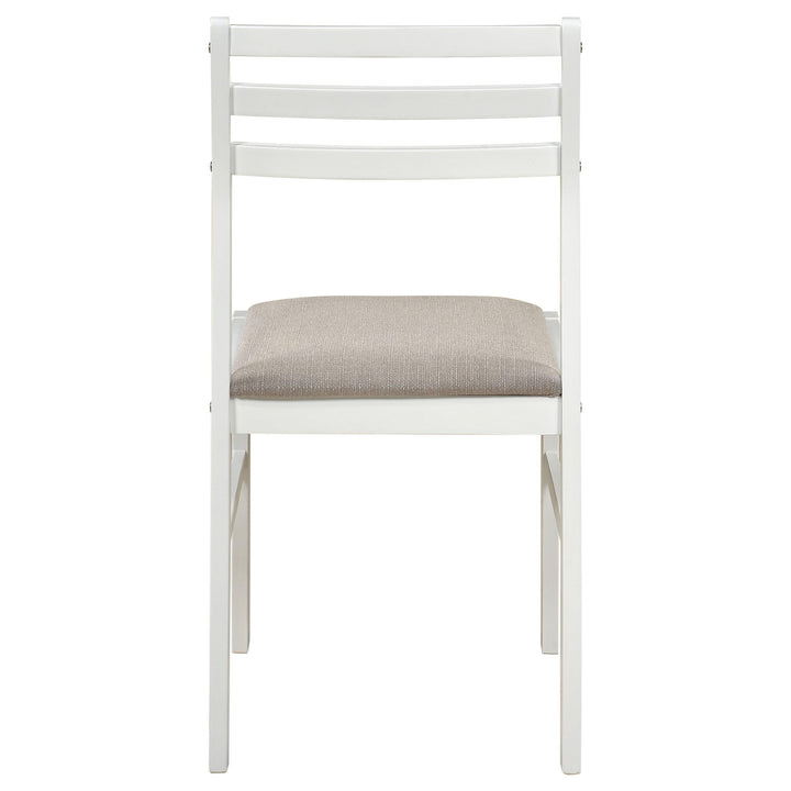 Bucknell 3-piece Round Drop Leaf Dining Table Set White