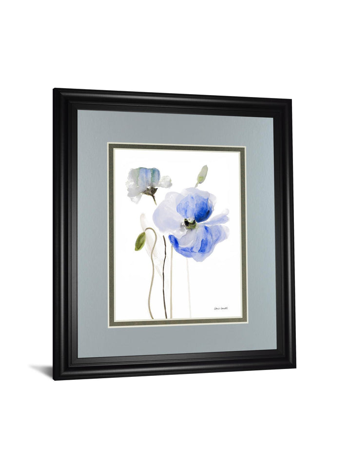 All Poppies I By Lanie Loreth - Framed Print Wall Art - Blue