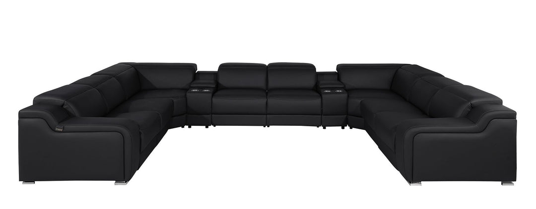 1116 - 10-Piece U-Shaped Sectional Sofa In With 4 Power Recliners &amp; Power Headrests