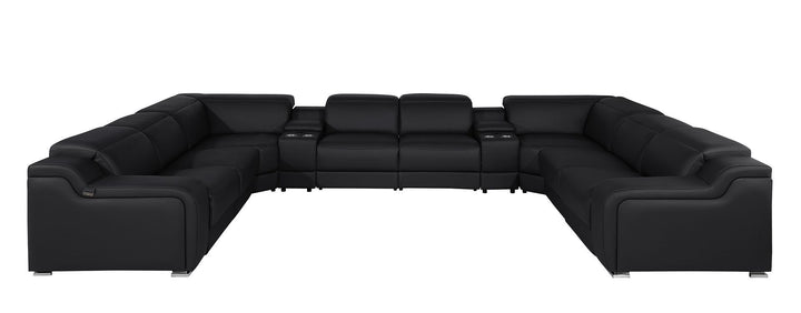 1116 - 10-Piece U-Shaped Sectional Sofa In With 4 Power Recliners &amp; Power Headrests