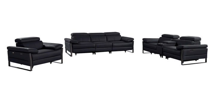 1246 - Modular Power Triple Reclining Sofa, Console Loveseat, And Chair Set With Power Headrests