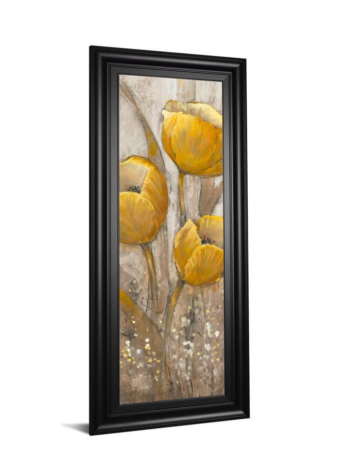 Ochre Tulips Il By Tim Otoole - Framed Print Wall Art - Yellow