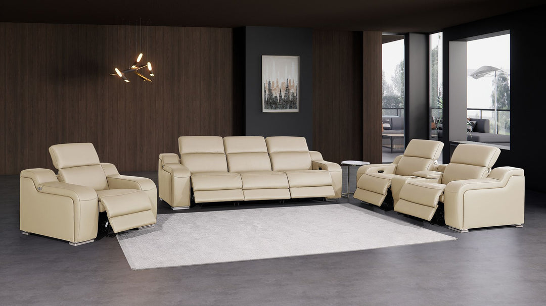 1116 - 7-Piece Modular Power Reclining Sofa, Loveseat &amp; Chair Set In With 6 Power Recliners &amp; Power Headrests