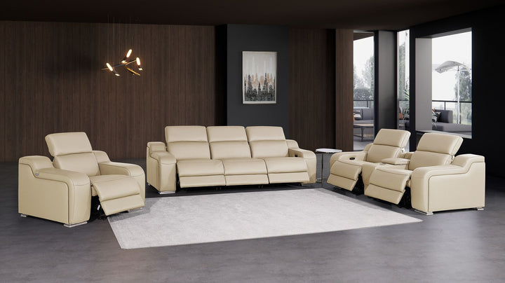 1116 - 7-Piece Modular Power Reclining Sofa, Loveseat &amp; Chair Set In With 6 Power Recliners &amp; Power Headrests