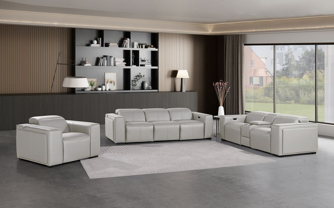 1224 - 7-Piece Modular Power Reclining Sofa, Loveseat & Chair Set In With 6 Power Recliners & Power Headrests