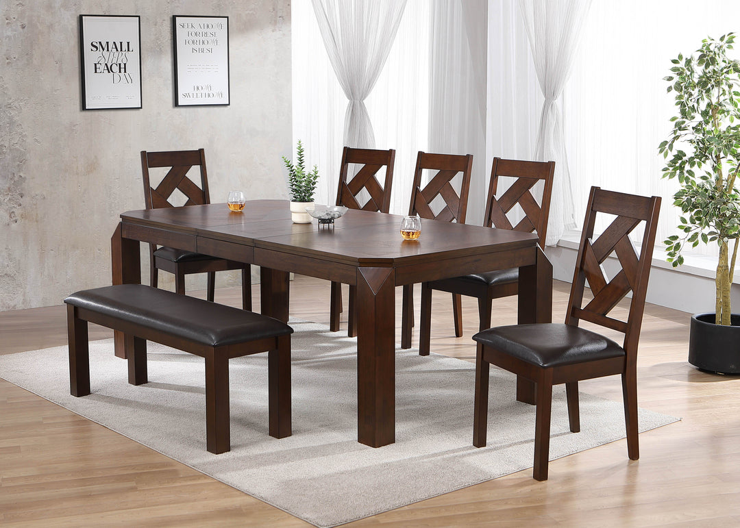 Diamond - Chair - Dark Oak Mahogany / Dark Brown