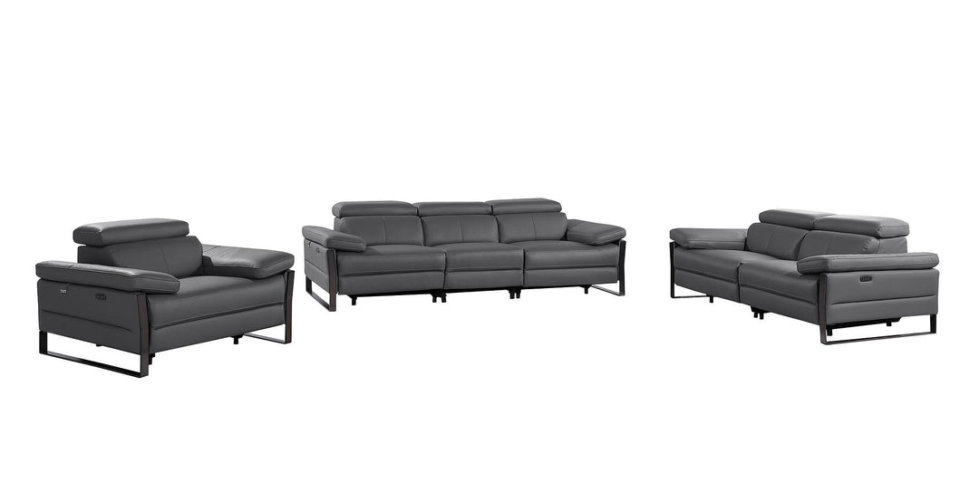 1246 - Modular Power Triple Reclining Sofa, Loveseat, And Chair Set With Power Headrests