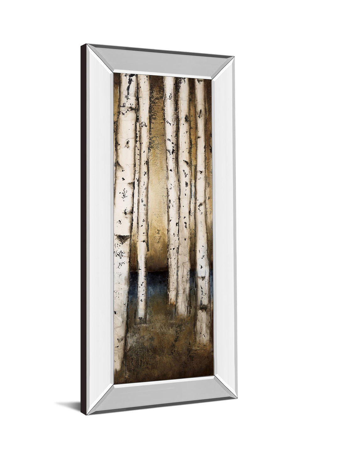 Birch Landing III By St Germain - Mirror Framed Print Wall Art - White