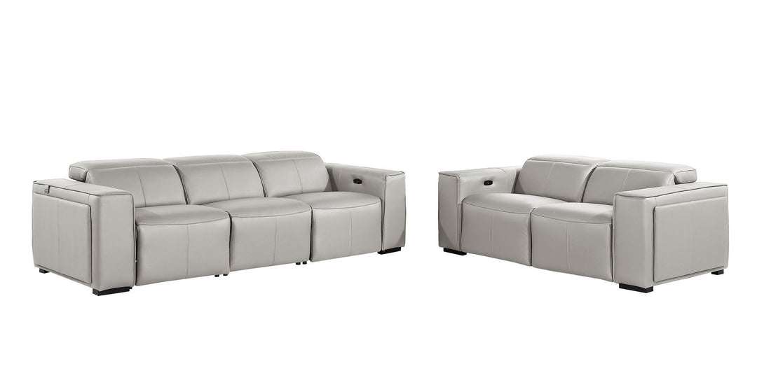 1224 - 5-Piece Modular Power Reclining Sofa And Loveseat Set In With 4 Power Recliners &amp; Power Headrests