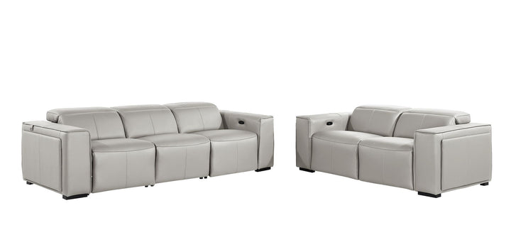 1224 - 5-Piece Modular Power Reclining Sofa And Loveseat Set In With 4 Power Recliners &amp; Power Headrests