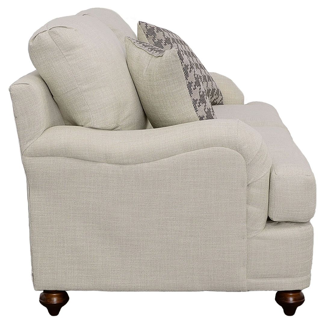 Glenn - Upholstered English Arm Loveseat - Light Gray