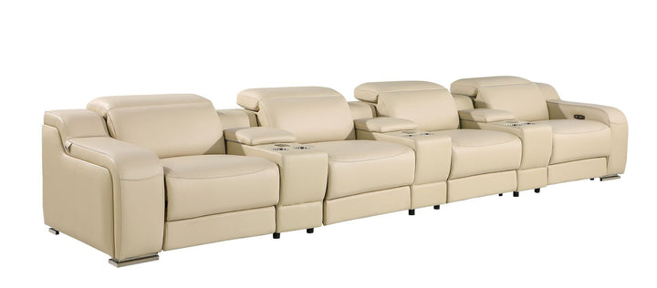 1116 - 7-Piece Modular Power Reclining Sofa In With 4 Power Recliners &amp; Power Headrests