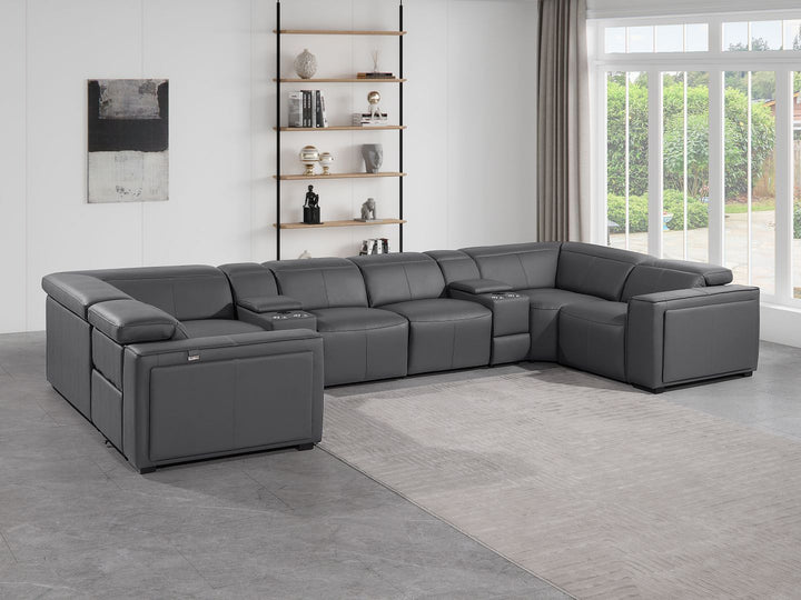 1224 - 8-Piece U-Shaped Sectional Sofa In With 4 Power Recliners & Power Headrest