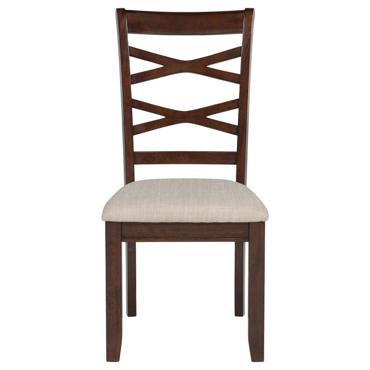 Barton 5-piece Round Wood Dining Table Set Dark Brown