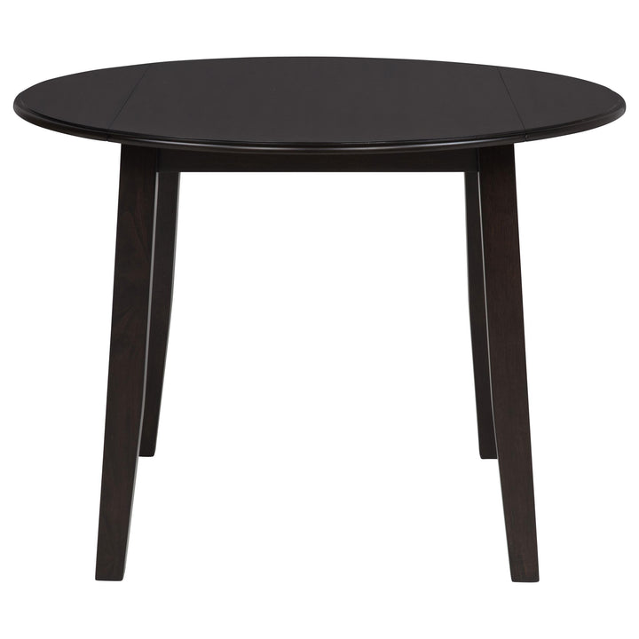 Catley 5-piece Round Drop Leaf Dining Table Set Dark Coffee