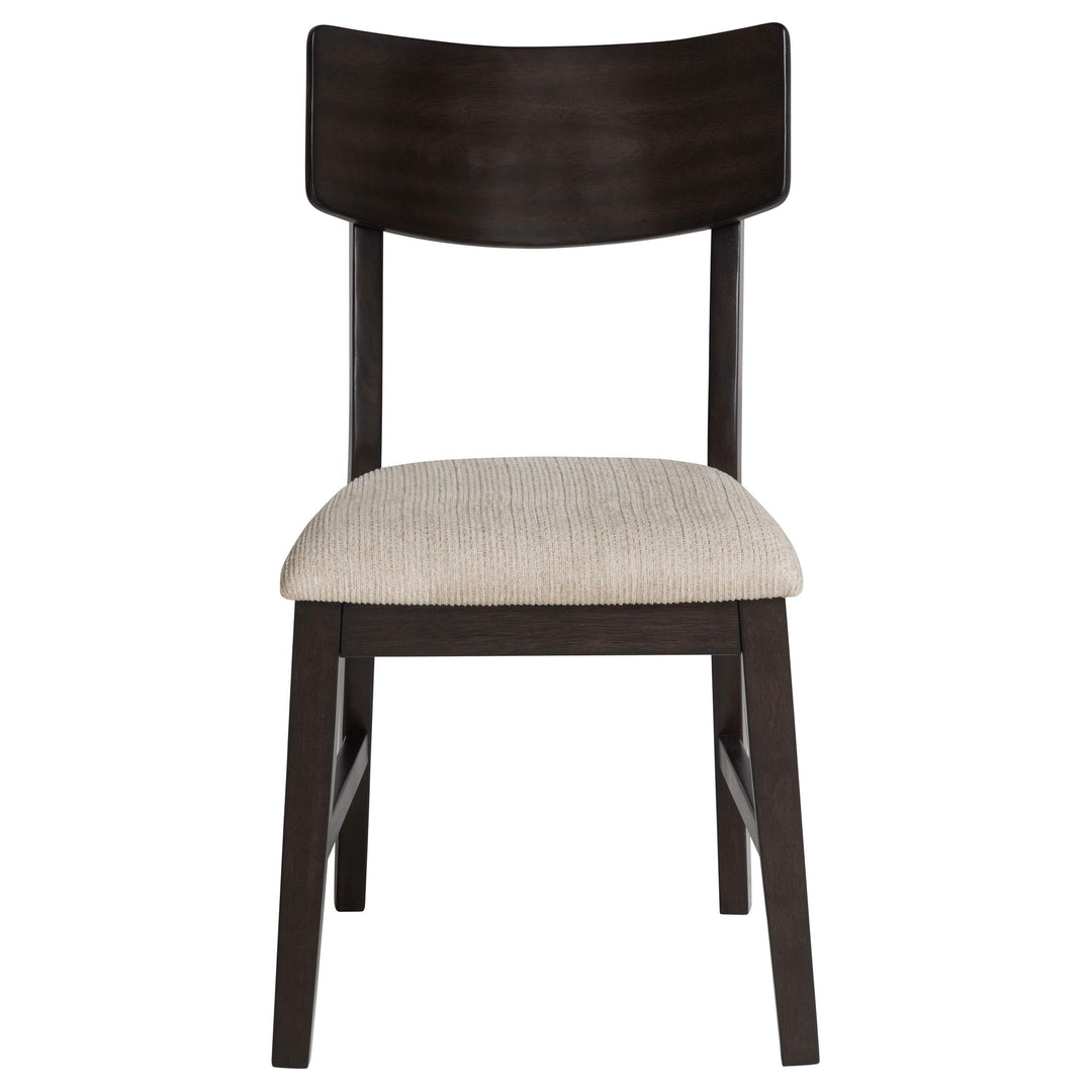 Catley 5-piece Round Drop Leaf Dining Table Set Dark Coffee
