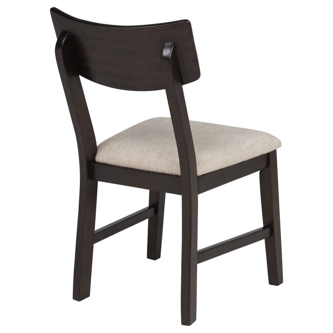 Catley 5-piece Round Drop Leaf Dining Table Set Dark Coffee