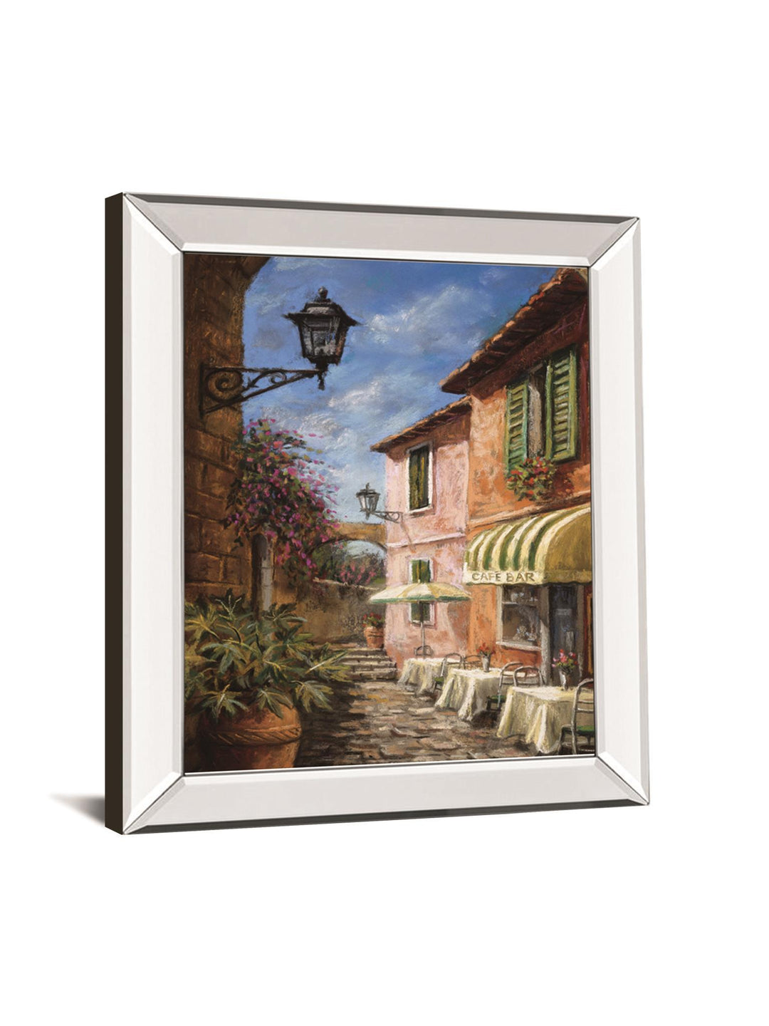 Through The Archway By Surridge, M - Mirror Framed Print Wall Art - Blue