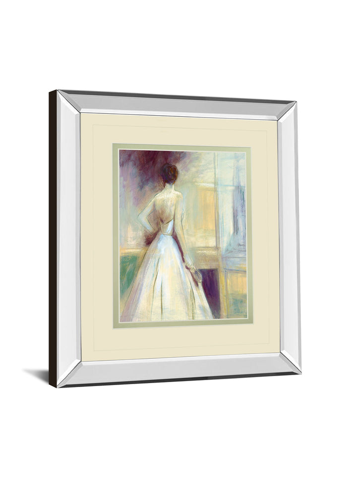 Getting Ready By Sutton - Mirror Framed Print Wall Art - Beige