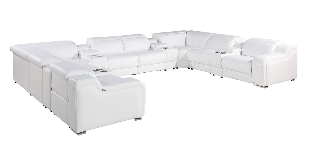 1116 - 12-Piece U-Shaped Sectional Sofa In With 4 Power Recliners &amp; Power Headrests