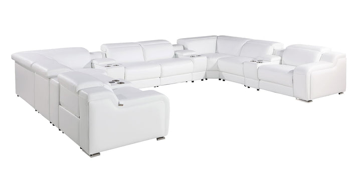 1116 - 12-Piece U-Shaped Sectional Sofa In With 4 Power Recliners &amp; Power Headrests