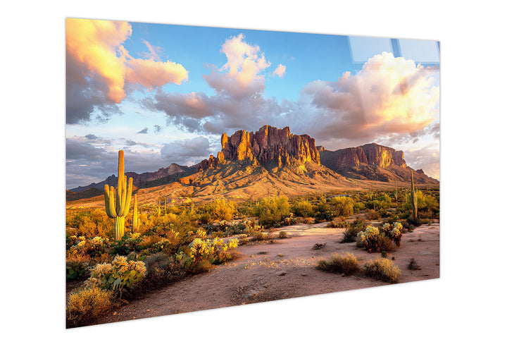 Sonoran Radiance Tempered Glass - Blue / Brown