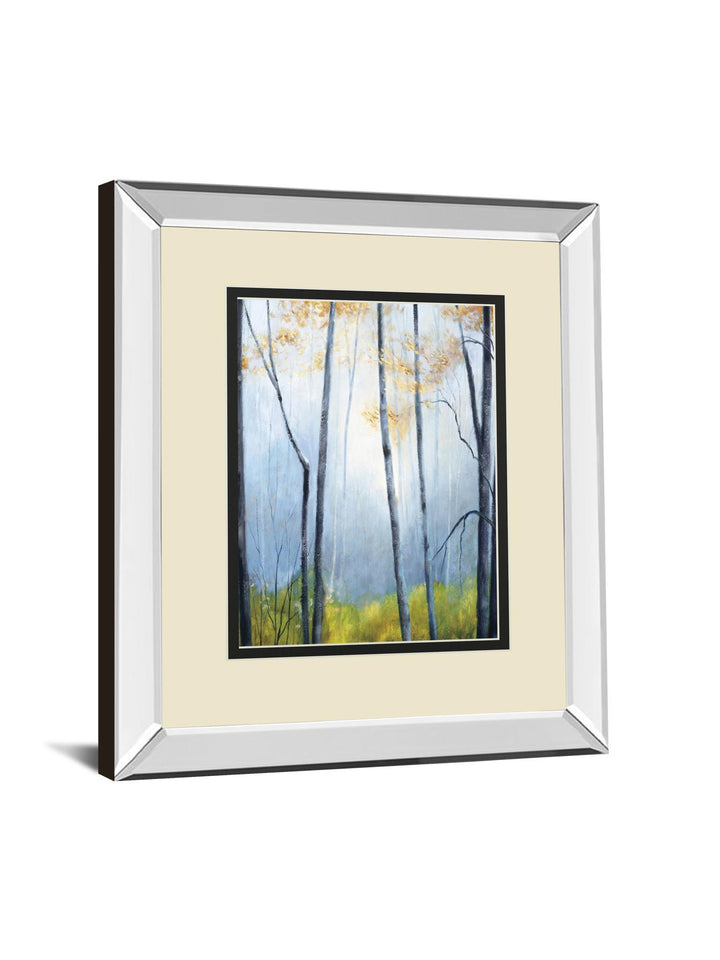 Tranquil River By Striffolino R. Mirrored Frame - Blue