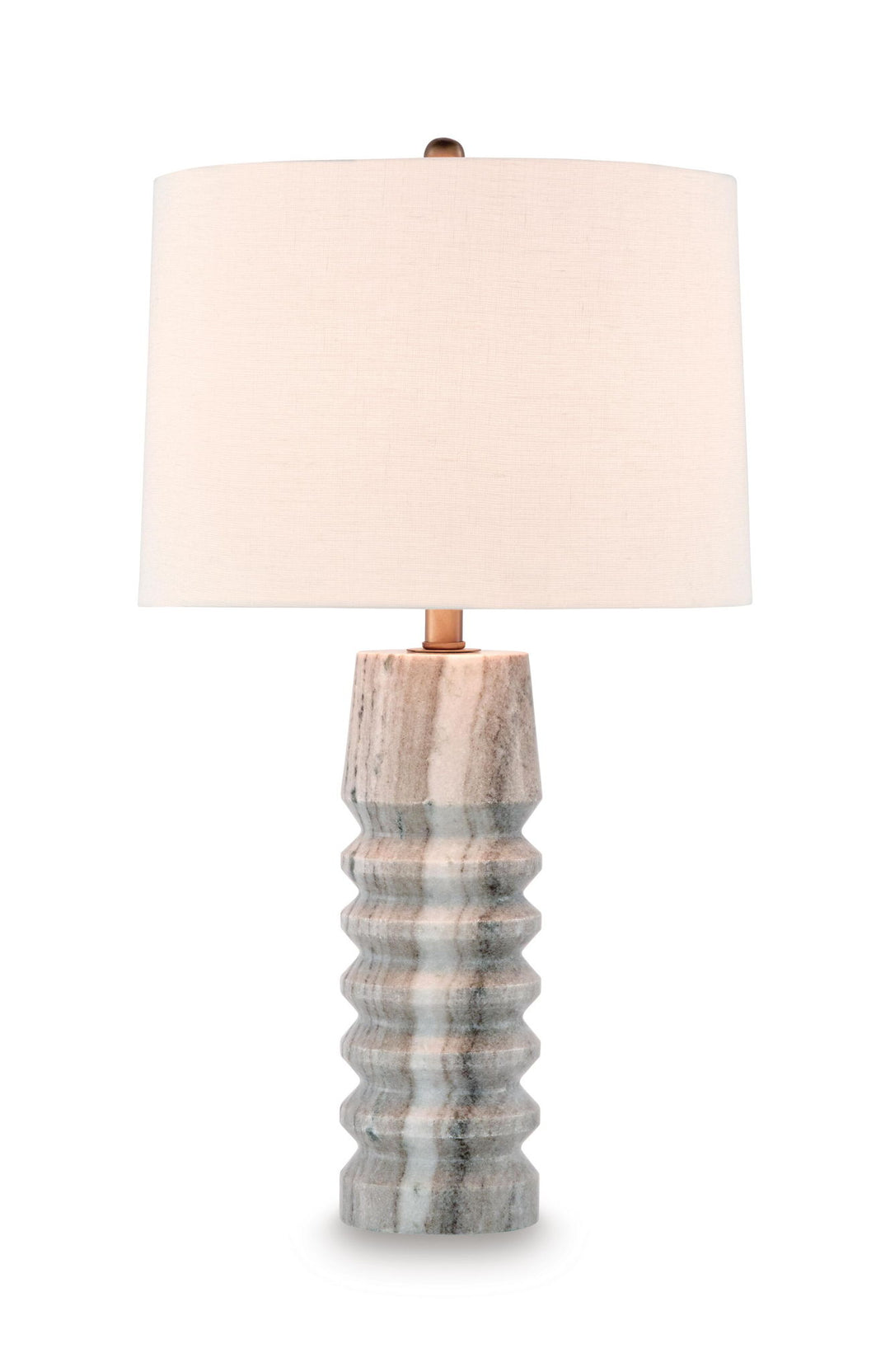 Desmont - Marble Table Lamp - White / Beige / Gray