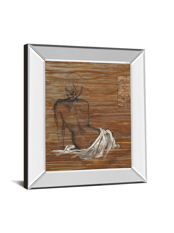 Maya By Saro - Mirror Framed Print Wall Art - Dark Brown