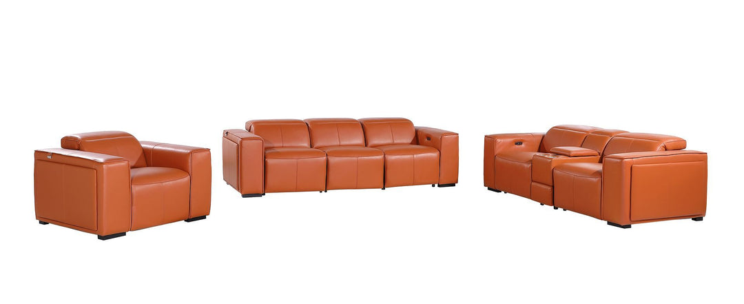 1224 - 7-Piece Modular Power Reclining Sofa, Loveseat &amp; Chair Set In With 6 Power Recliners &amp; Power Headrests
