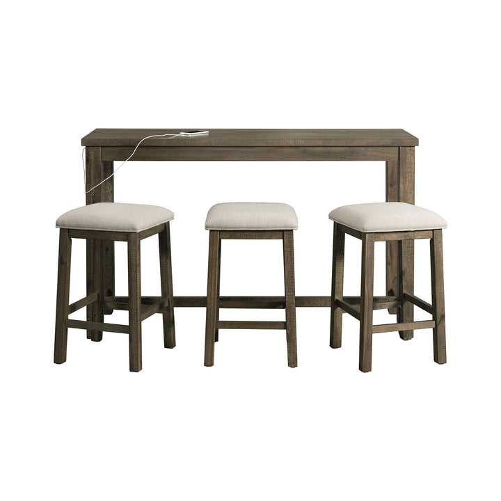 Stone - Multipurpose Bar Table Set - Gray