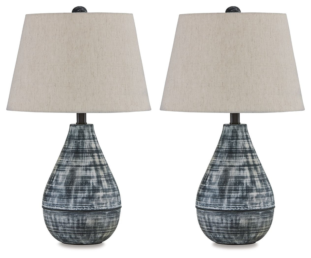 Erivell - Taupe / Black - Metal Table Lamp (Set of 2)