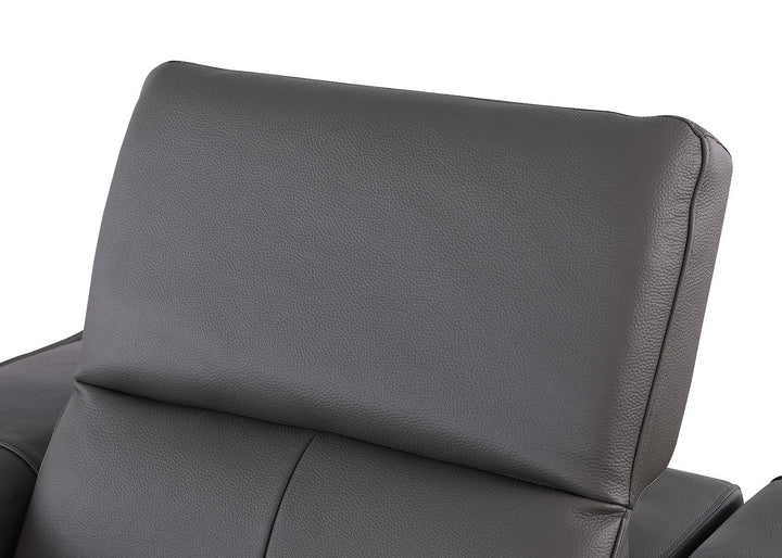 1208 - 8 Piece U Shaped Leather Sectional With 4 Power Recliners & Power Headrests