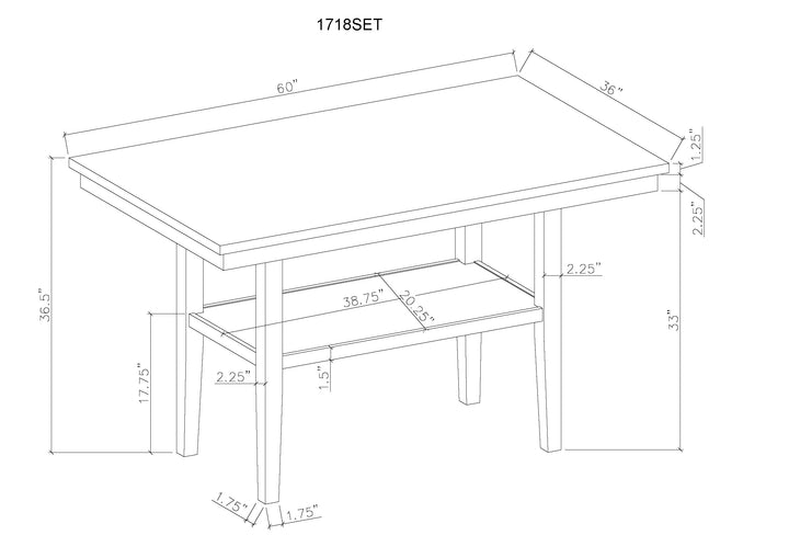 Marbel 5-Piece Dining Set