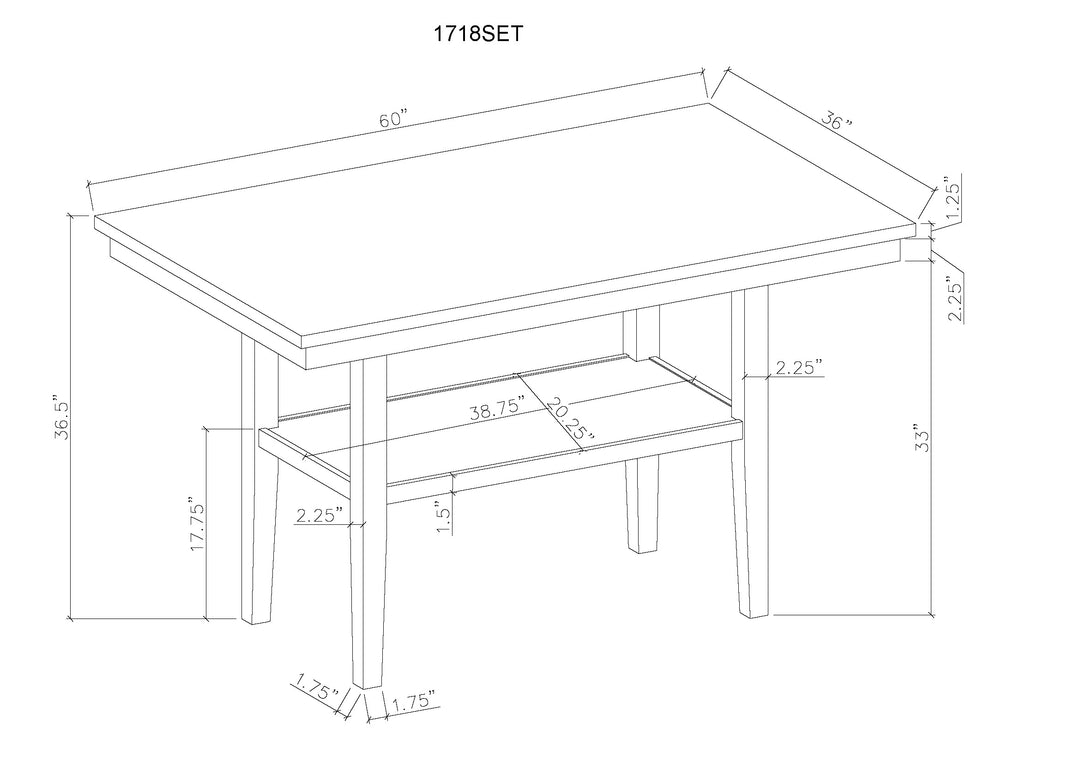 Marbel 5-Piece Dining Set