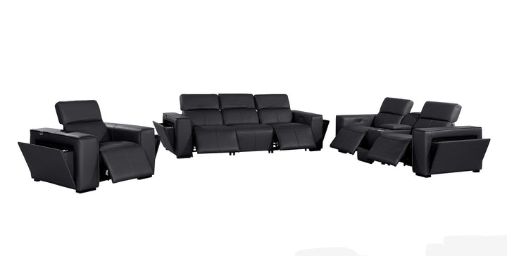 1224 - 7-Piece Modular Power Reclining Sofa, Loveseat &amp; Chair Set In With 5 Power Recliners &amp; Power Headrests
