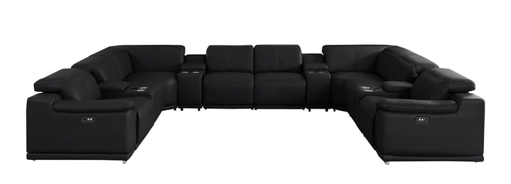 2679 - 12-Piece U-Shaped Power Reclining Sectional In Genuine Leather (4 Recliners)