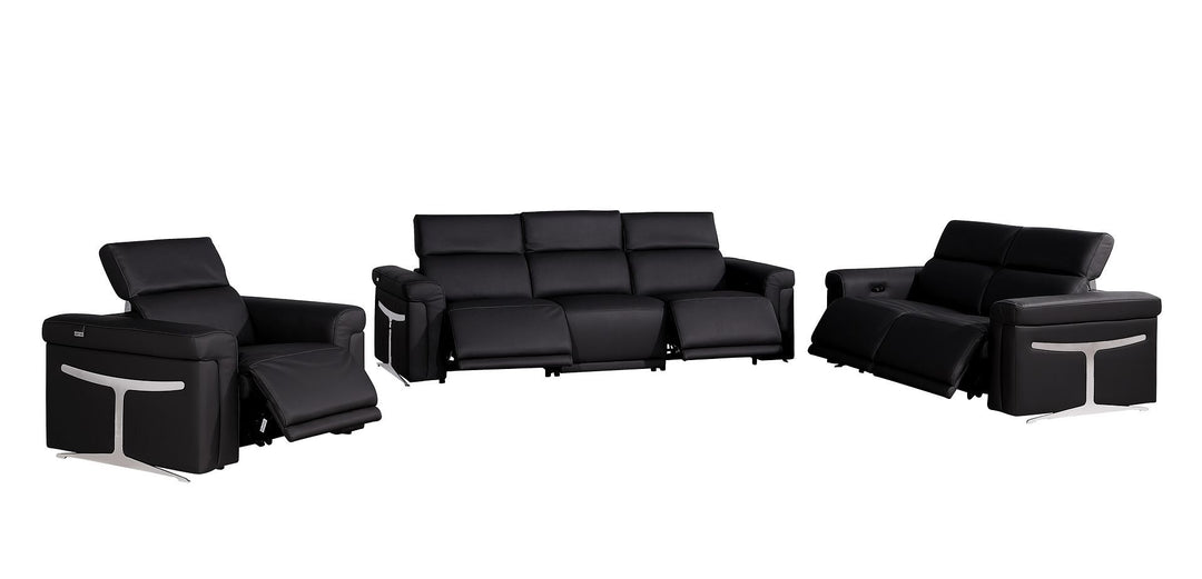 1126 - 6-Piece Modular Power Reclining Sofa, Loveseat &amp; Chair Set In With 5 Power Recliners &amp; Power Headrests