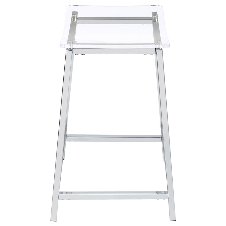 Jovani Acrylic Backless Counter Stool Chrome (Set of 2)