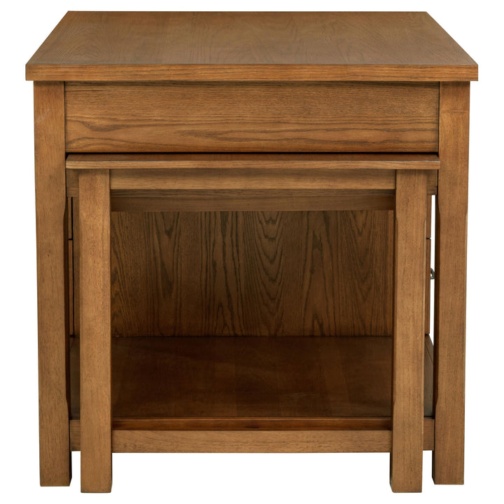 Mayfair 3-piece Kitchen Island with Extension Table Dark Oak