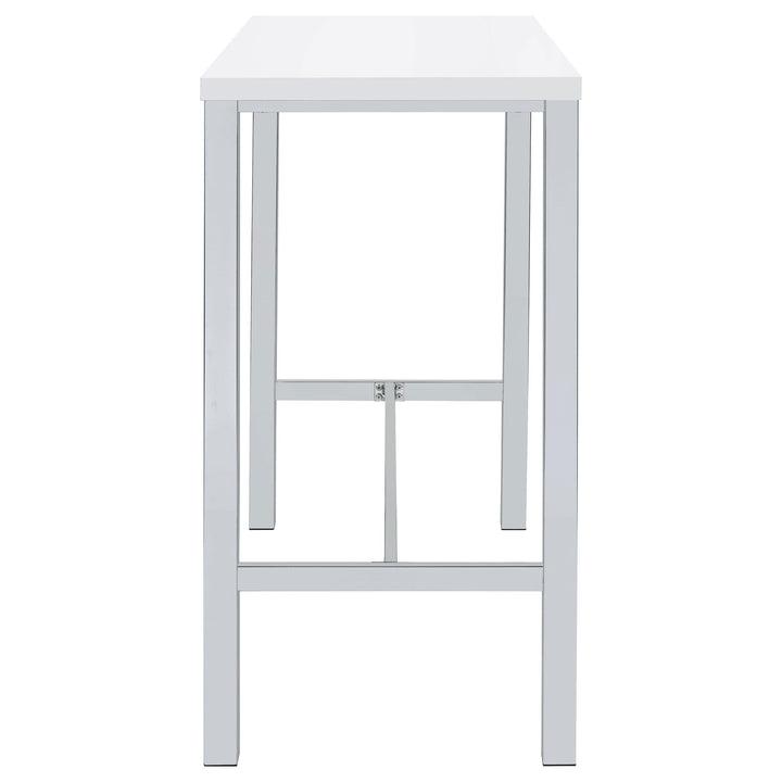 Natividad 5-piece Pub Height Bar Table Set White High Gloss