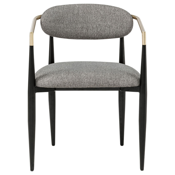 Bradbury Fabric Upholstered Dining Arm Chair Grey (Set of 2)