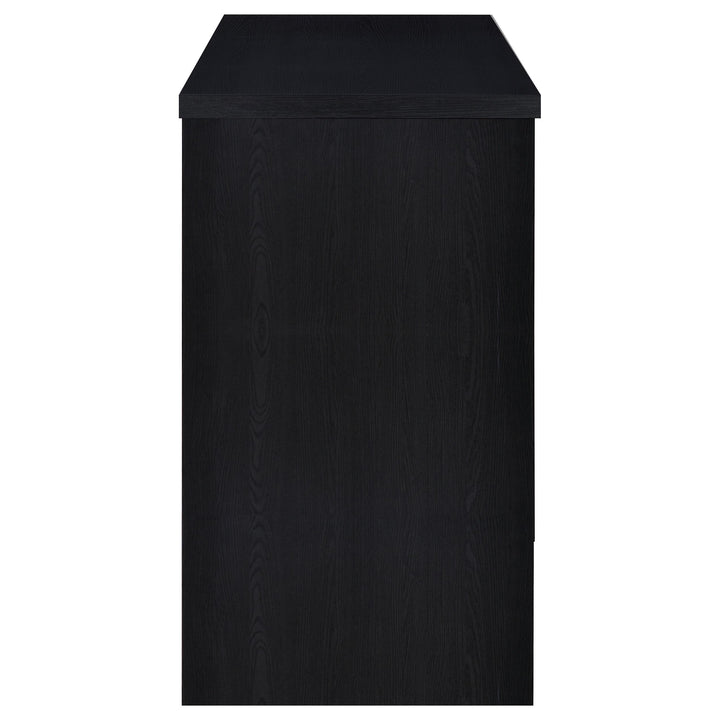 Topanga Engineered Wood Freestanding Home Bar Black