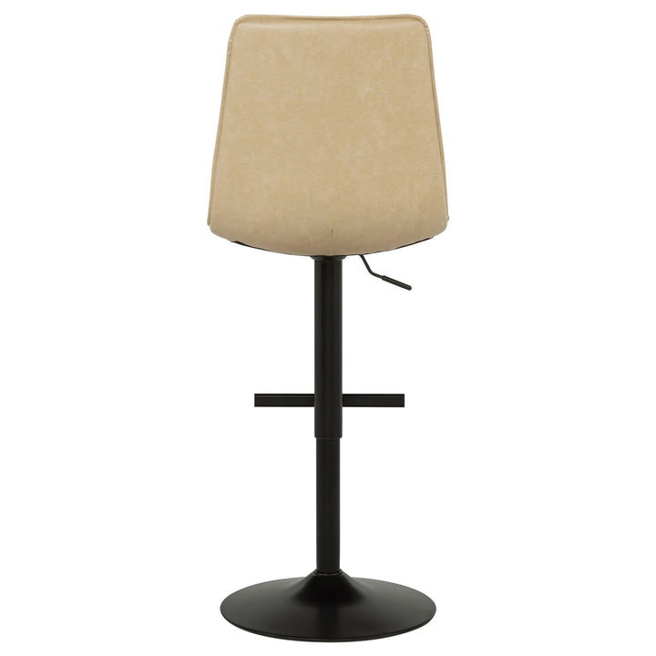 Eldridge Faux Leather Upholstered Adjustable Bar Stool Coffee Tan