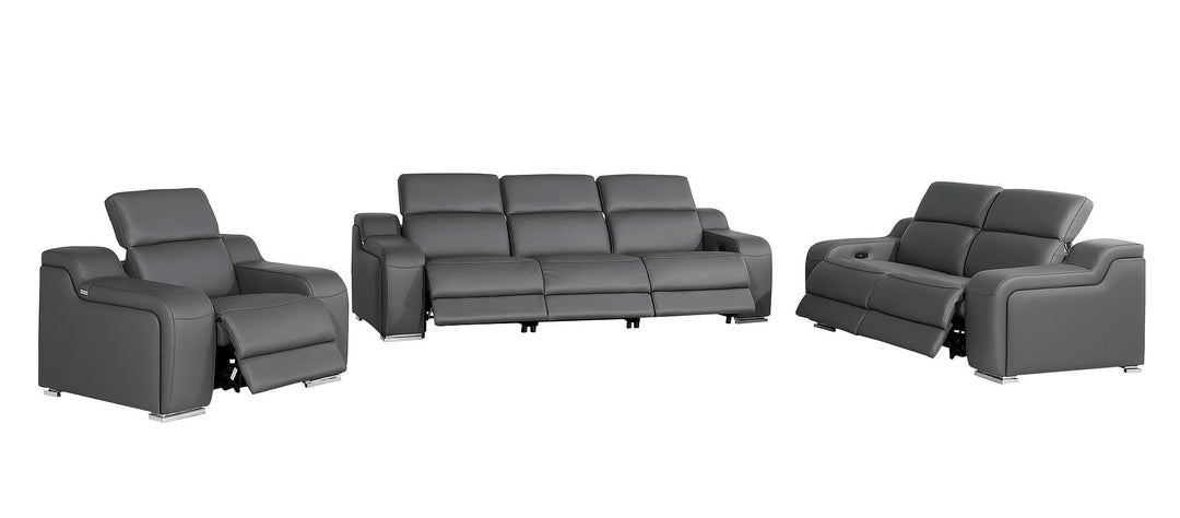 1116 - 6-Piece Modular Power Reclining Sofa, Loveseat &amp; Chair Set In With 6 Power Recliners &amp; Power Headrests