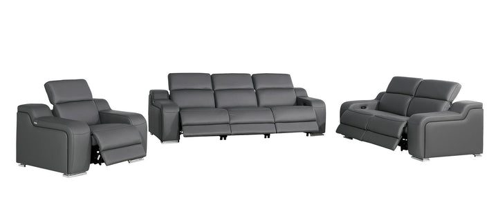 1116 - 6-Piece Modular Power Reclining Sofa, Loveseat &amp; Chair Set In With 6 Power Recliners &amp; Power Headrests
